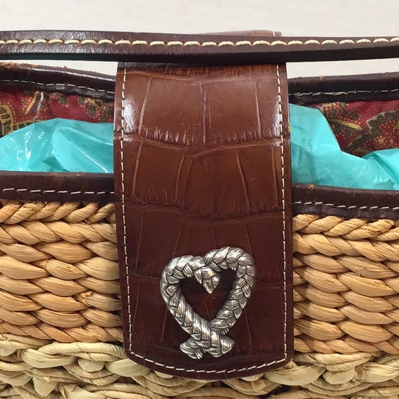 Vtg Brighton Sadie straw shoulder bag - Picture 3 of 14